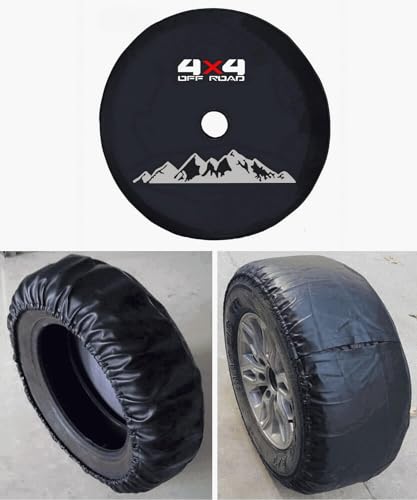 Aolowewin for Ford Bronco & Jeep Wrangler JL - Sport & Sahara, Rubicon Spare Tire Cover with Back-up Camera Hole, Bright Reflective Pattern, Highlight Reflection at Night (XL: 285/70R17, 255/70R18) - Image 5