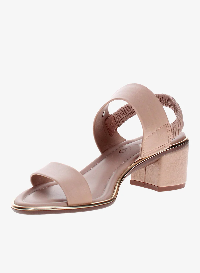 Beira Rio Beige Mid Heel Sandals for Women – Stylish & Comfortable Footwear for Any Occasion for Women | Best Price UAE