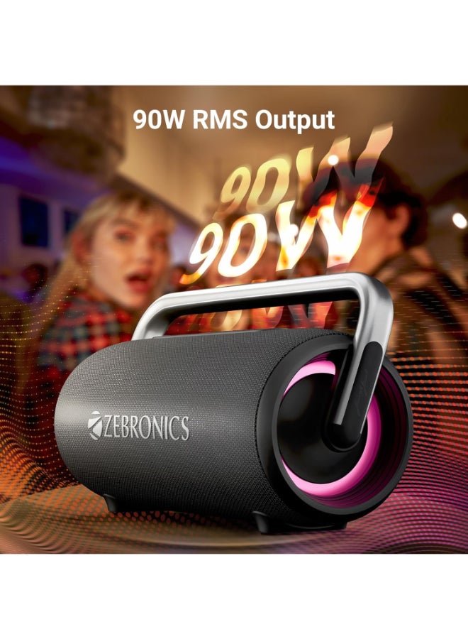 ZEBRONICS Renewed - ZEBRONICS AXON 100 Portable Party Bluetooth Speaker with RGB Lights and Deep Bass - Image 3