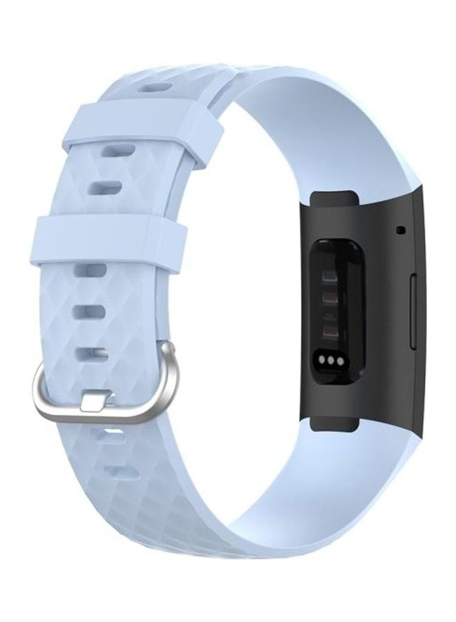 BGM Colour Buckle TPU Wrist Strap Watch Band for Fitbit Charge 4/3/SE 18mm Blue - Image 4