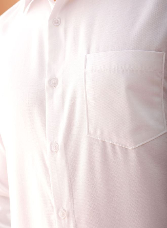 The Indian Garage Co Men Slim Fit Solid Full Sleeves Cutaway Collar Formal Shirt  - Image 5