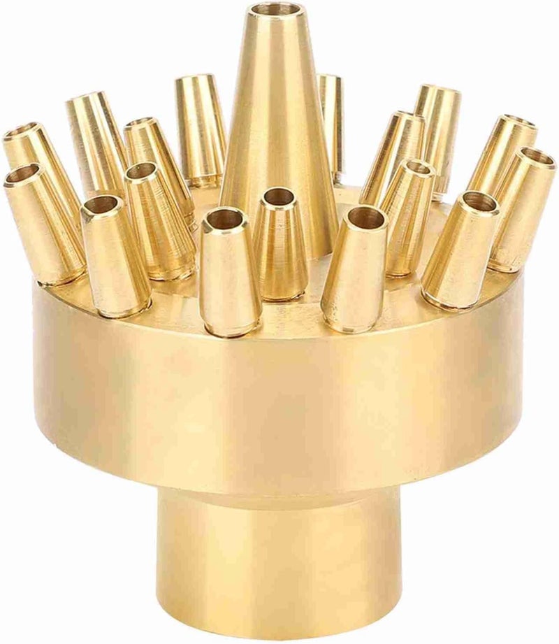 MAXAIR BRASS ADJUSTABLE TYPE 19 NOZZLE 3STAGES FOUNTAIN HEAD HEAVY DUTY FEMALE THREAD 1" BSPT FOR GARDEN, POND, POOL ETC - Image 1