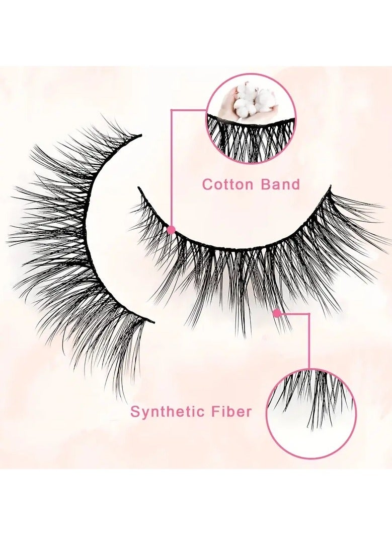 ORiTi 5 أزواج من رموش عيون قطة بطول نهاية العين، رموش كثيفة طبيعية من الفرو الصناعي، رموش اصطناعية - Image 5