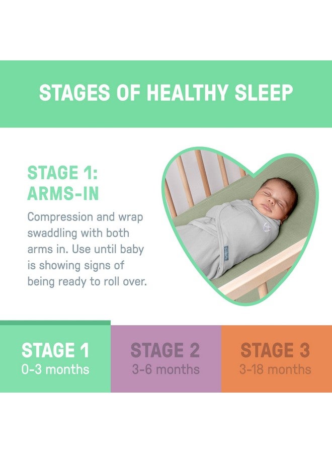 SwaddleMe by Ingenuity Original Swaddle, 100% Cotton, Improves Sleep & Calms Startle Reflex, 0-3 Months, 3-Pack - Floating Geo - Image 5