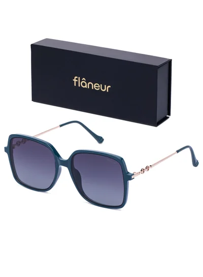 flâneur Stylish Oversized Square Polarized Sunglasses For Women and Men