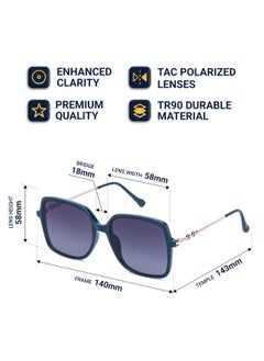 flâneur Stylish Oversized Square Polarized Sunglasses For Women and Men  - Image 5