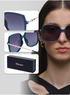 flâneur Stylish Oversized Square Polarized Sunglasses For Women and Men  - Image 4