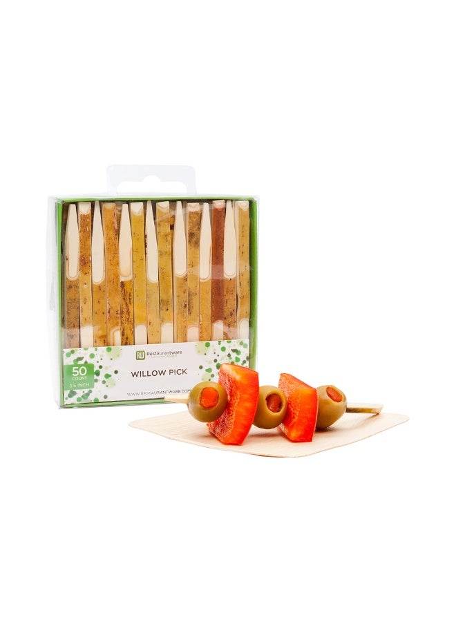 Restaurantware 3.5 Inch Toothpicks For Appetizers, 500 Natural Wood Cocktail Toothpicks - Sturdy, Sharp Point, Bamboo Mini Appetizer Picks, Sturdy, For Garnishes Or Finger Foods - Image 2