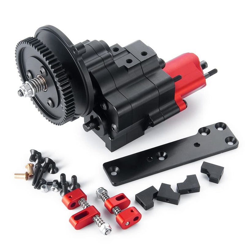 RCHUBAM Metal Complete Transmission Case Gearbox with Dig Gear 2 Speeds for 110 Axial SCX10 RC Crawler Car - Image 2