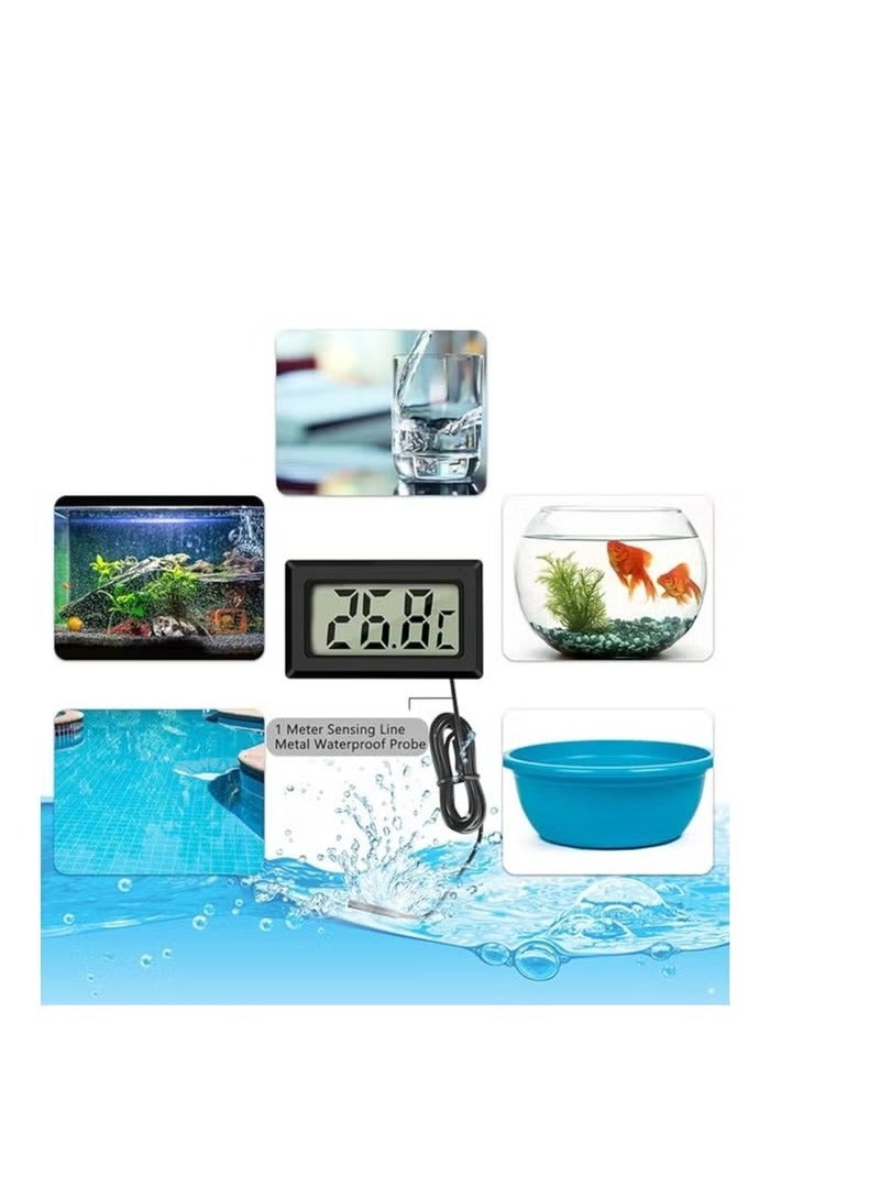 HOMESTAR 4Pcs Digital LCD Refrigerator Thermometer Black - Image 5