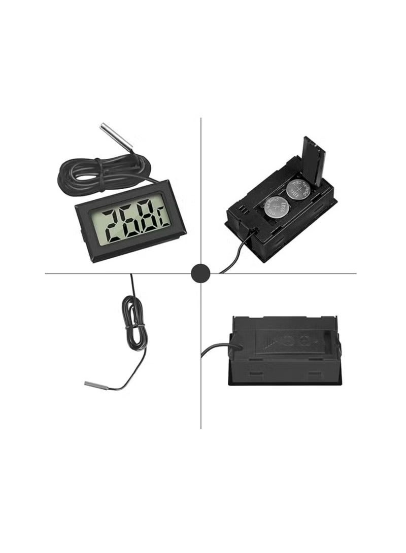 HOMESTAR 4Pcs Digital LCD Refrigerator Thermometer Black - Image 2