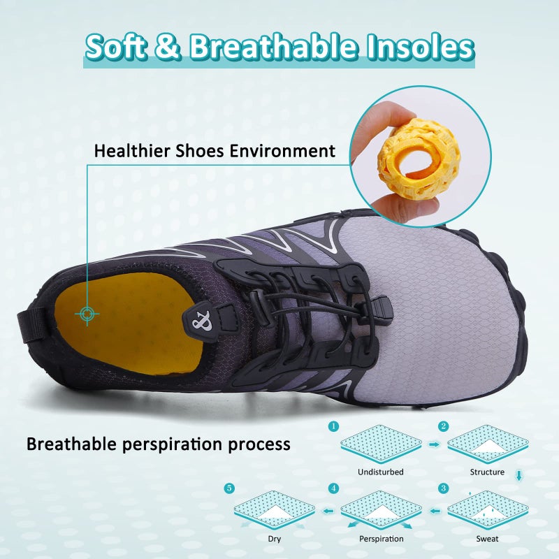 ziitop Water Shoes for Men Women Beach Barefoot Swim Rock Climbing Pool Shoes Socks, Anti-Slip Breathable Quick Dry Lightweight Slip-on, Outdoor Sport Hiking Walking Boating Fishing Diving Surfing - Image 5