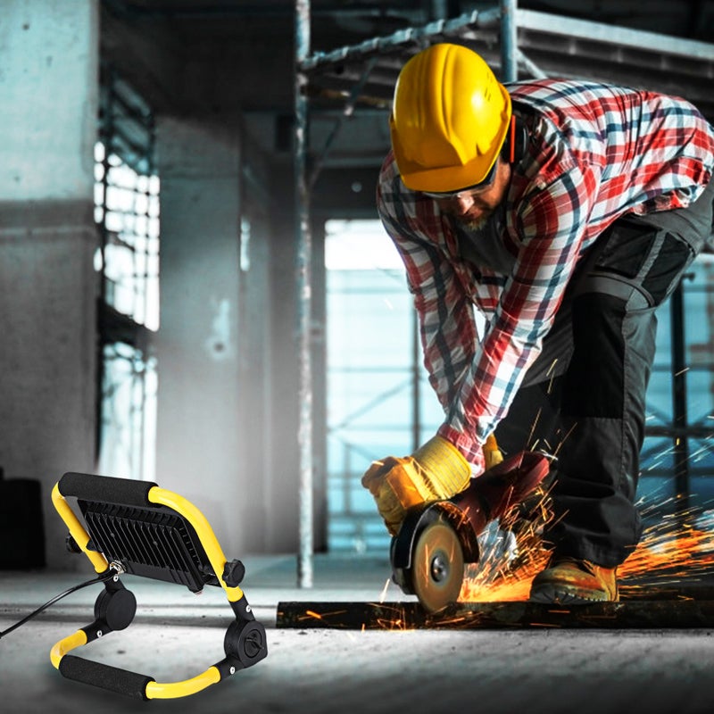 Portable LED Flood Light IP65 Waterproof Spotlight 5M Wire Plug Emergency Lights Stand - Image 3