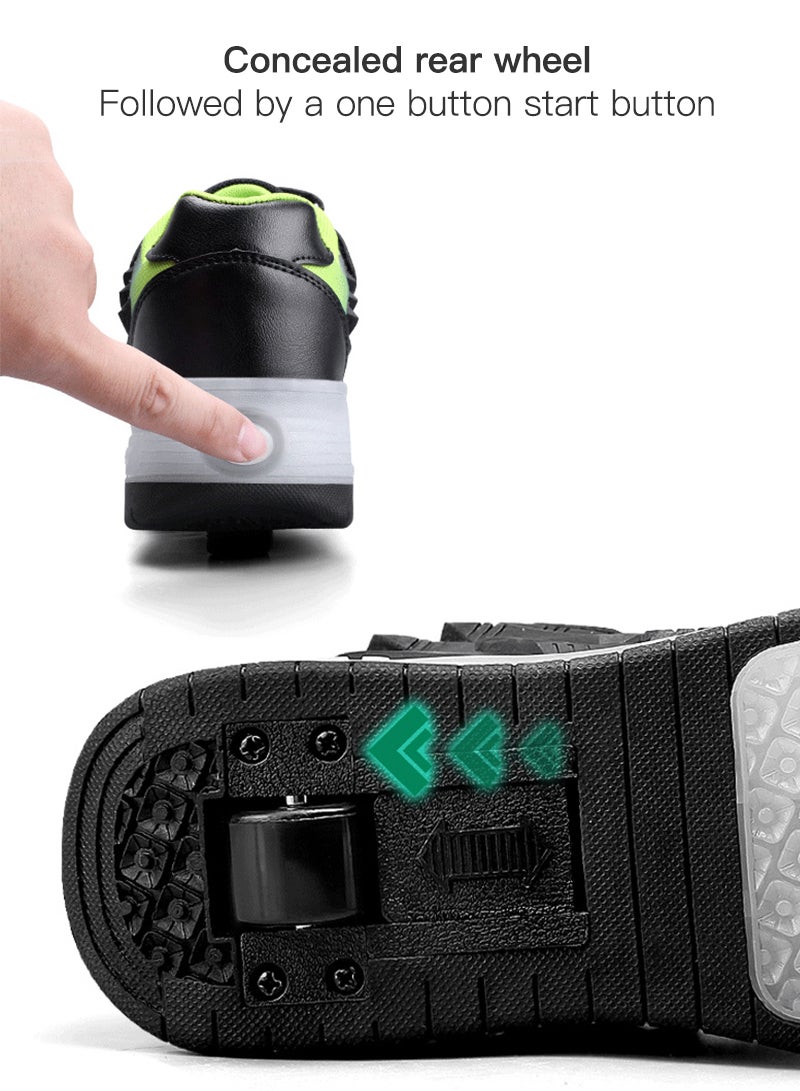 شاربدو أحذية دوارة بشحن USB للفتيات والأولاد أحذية رياضية بعجلات LED أحذية تزلج دوارة - Image 5