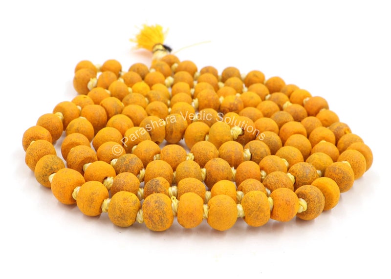 ARKAM Unisex Adult Haldi Mala - Natural Turmeric Mala (Size: 7Mm, Length: 32 Inches, Beads: 108+1) - Image 2