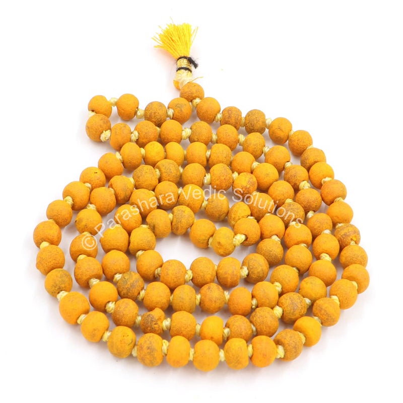 ARKAM Unisex Adult Haldi Mala - Natural Turmeric Mala (Size: 7Mm, Length: 32 Inches, Beads: 108+1) - Image 5