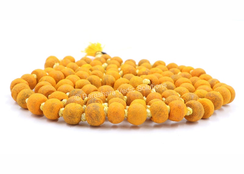 ARKAM Unisex Adult Haldi Mala - Natural Turmeric Mala (Size: 7Mm, Length: 32 Inches, Beads: 108+1) - Image 3