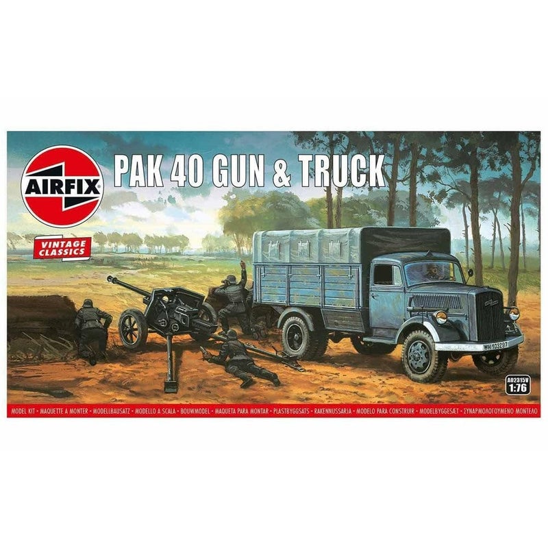 Airfix Vintage Classics Set A02315V Pak 40 Gun Track Plastic Model Motor Vehicle Kits for Adults Children 14 Set Includes 65 Pieces Sprues Decals 176 Scale Model Vehicle Set - Image 3