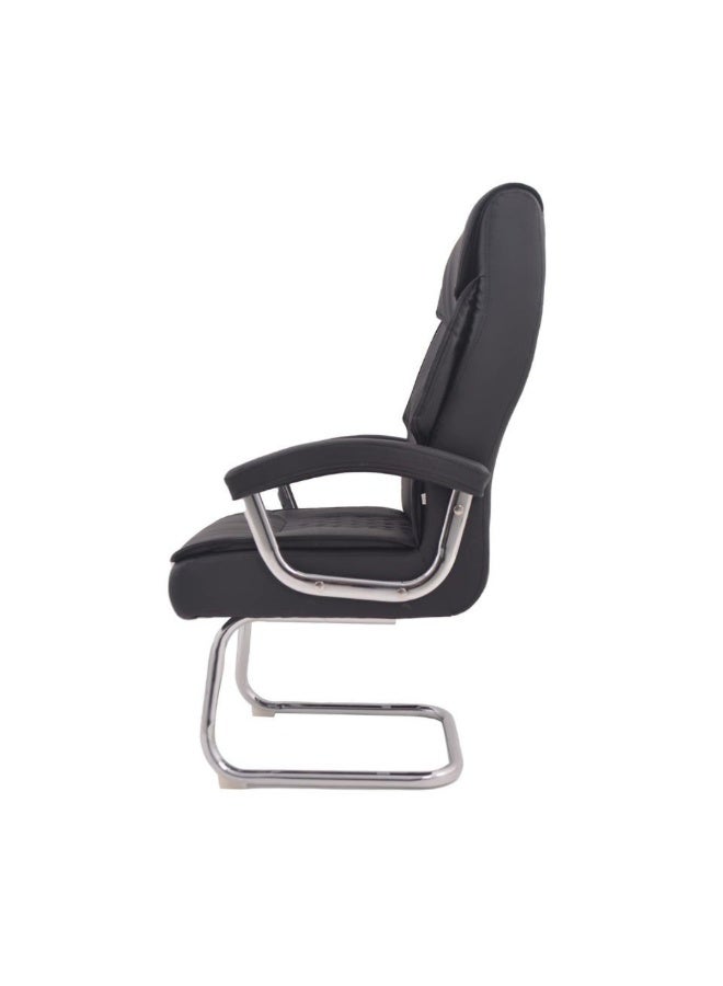 سمارت هوم كرسي مكتب تنفيذي جلد – مقاس 115×75×65 سم | حشوة إسفنج عالية الجودة | تصميم مريح بظهر مرتفع ومسند ذراع مبطن وقاعدة معدنية كروم ثابتة - Image 5