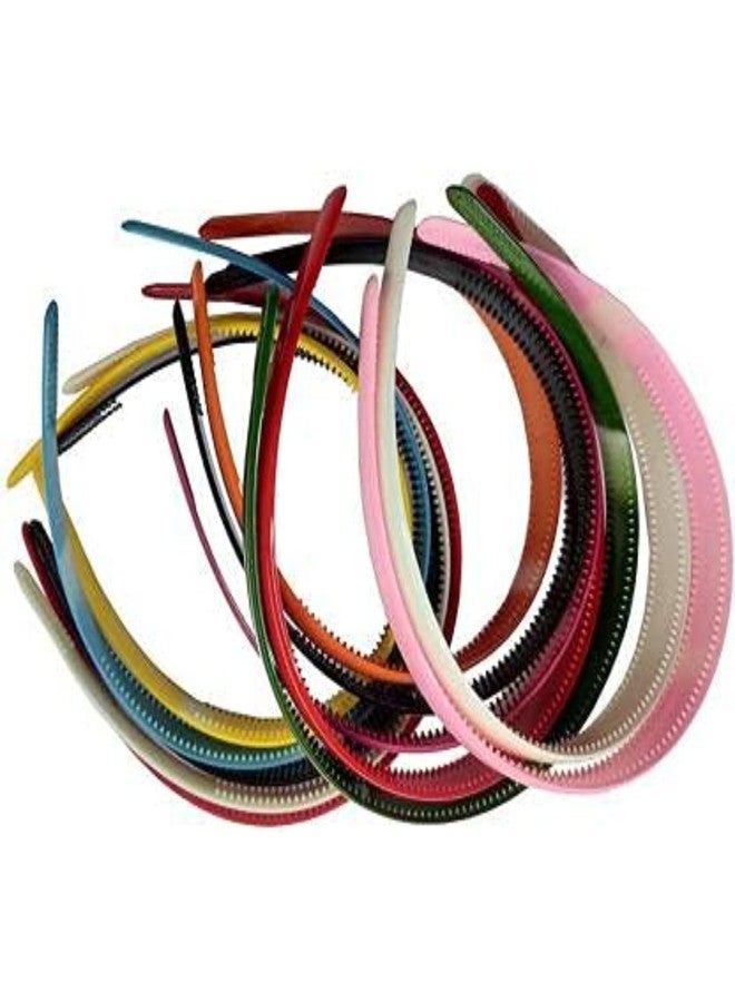 DN Creation مجموعة دي إن كرييشن من 10 ربطات شعر بلاستيكية، ربطات شعر رفيعة صلبة بألوان متنوعة، إكسسوارات شعر للبنات/السيدات - Image 5