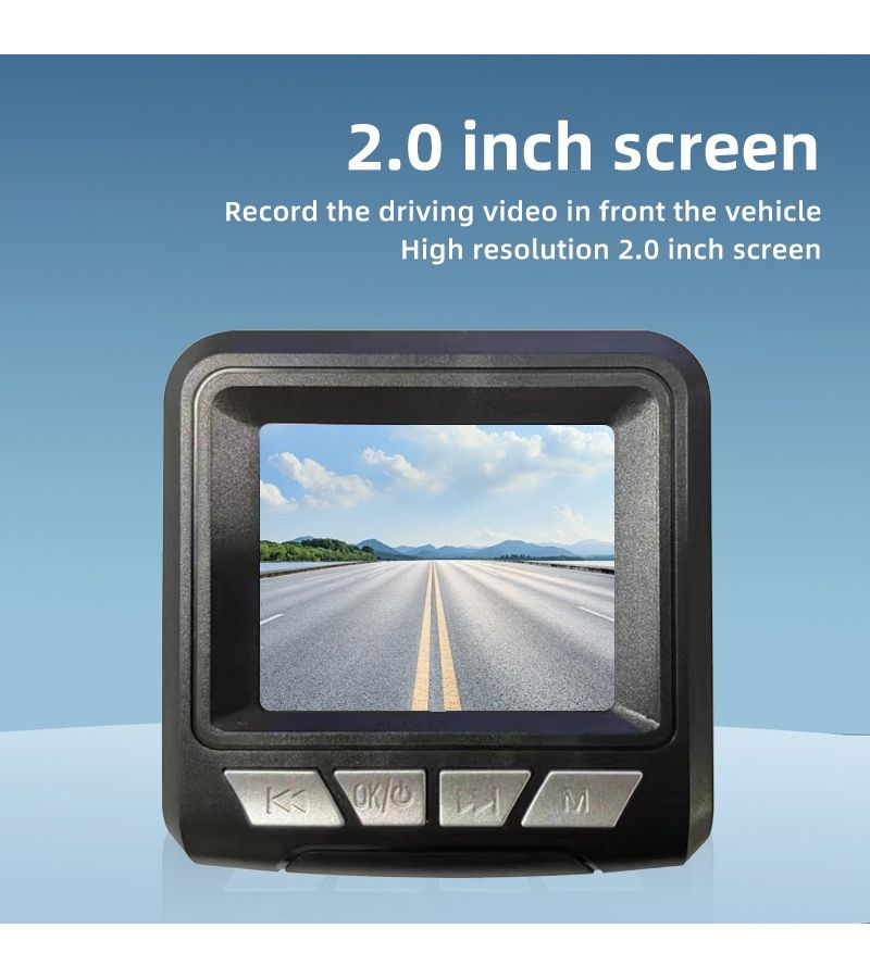 1080P High Definition Dash Cam Real Road View Loop Recording Auto Overwrite Emergency Lock Cup Holder Support No Card - Image 5
