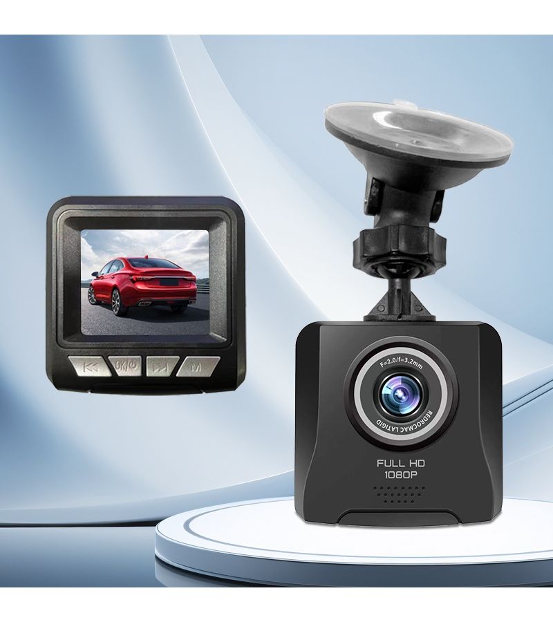 1080P High Definition Dash Cam Real Road View Loop Recording Auto Overwrite Emergency Lock Cup Holder Support No Card - Image 1