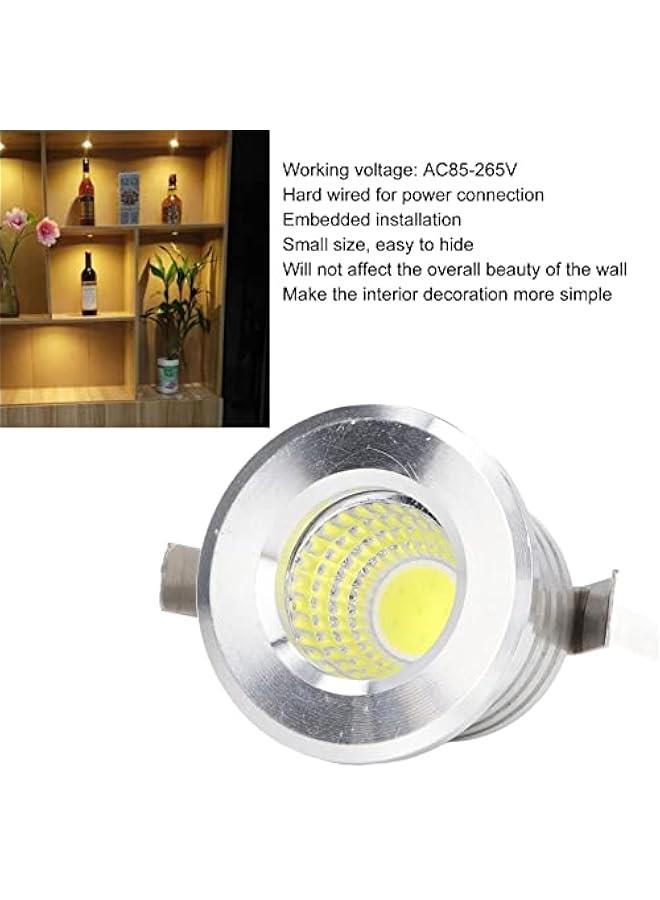 Mini Recessed COB Spotlight, Easy to Conceal LED Ceiling Spotlight, High Light Transmission Shade, Soft Light, for Indoor Ceiling Mall Showcase Entrance Doors(Positive white light - 6000K) - Image 3