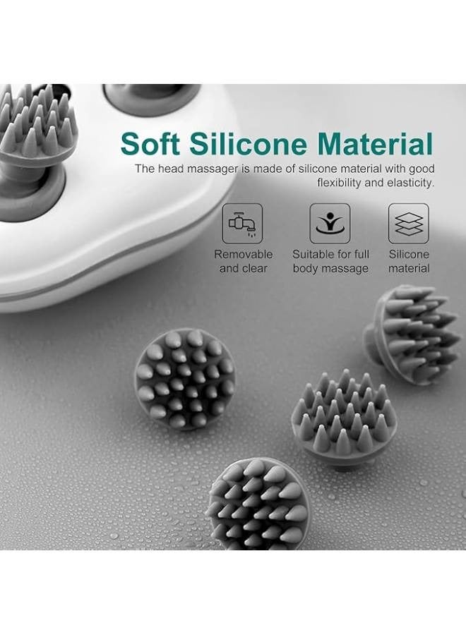 Loquat Electric Scalp Massager, 3 Speeds Rechargeable Wireless Pain Relief Infrared Therapy Head Massager, Scalp Stress Relax, Head Massager for Hair Growth, Head Scratcher, Cat Dog Pet Massager - Image 4