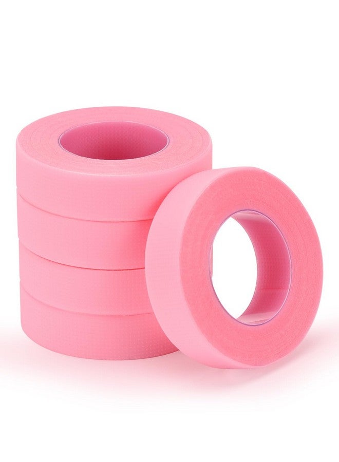 TEOYALL Pe Lash Tapes 5 Rolls Adhesive Micropore Breathable Pink Eyelash Extension Tapes Lash Extensions Supplies9 Meter10 Yard Each Roll (5 Rolls) - Image 1