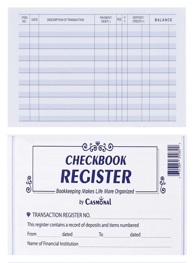 Casmonal 12 Pack Checkbook Register, Check Register Books for Personal and Work Use, Transaction Registers, Accounting Ledger Books, and Checking Account Register Books, 25/26/27Calendars - Image 1