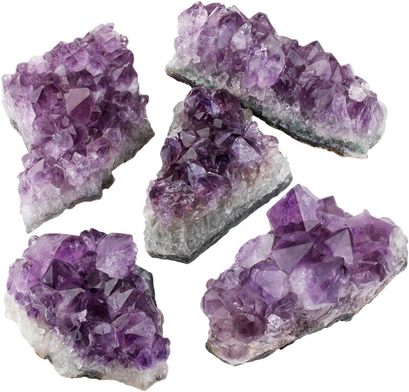 rockcloud Natural Purple Amethyst Quartz Crystal Cluster Geode Druzy Home Decoration Gemstone Specimen - Image 4