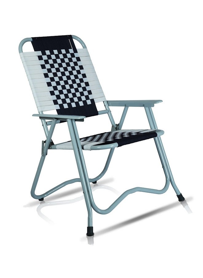 ARTEMIST ARTEMIST Folding Chair with Durable Folding Frame and arm Rest Portable Chair for Garden, Patio, Lawn, Balcony (Black) - Image 1