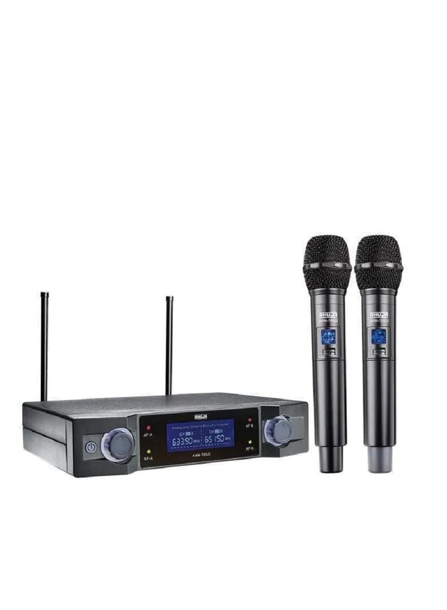 Ahuja Ahuja Wireless Dual Channel Uhf 2 Handheld Microphone uhf Z936210E04670D2E18D2EZ