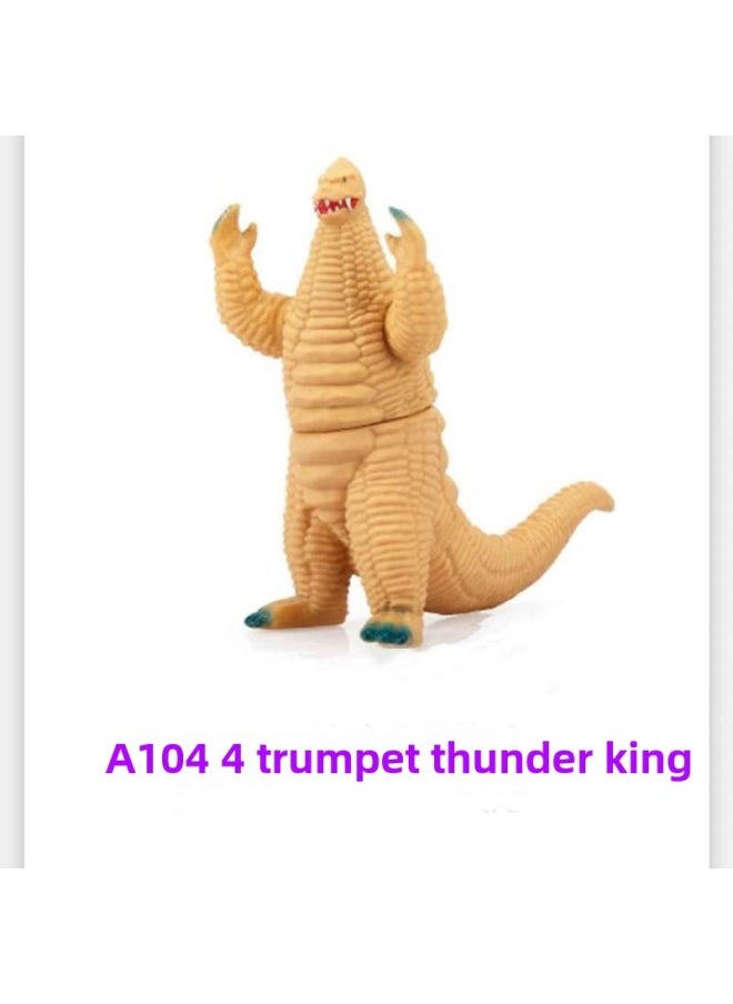 Generic Soft Glue Monster Toy Blazer Monster Full Series Action Figure Children's Toy Soft Glue-Color:104 Runaway King Of Fred (full Body Sprayed With Gold)  - Image 1