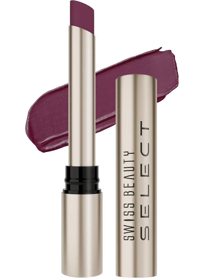 Swiss Beauty Swiss Beauty Select High On Shine Creamy Lipstick | With Mirror-shine finish | Enriched with Vitamin E | 1g, Shade- Plush Plum