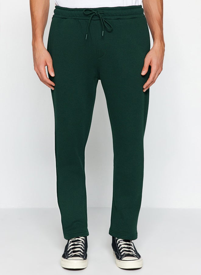 trendyol Green Regular/Normal Cut Cotton Open Leg Sweatpants - Image 5