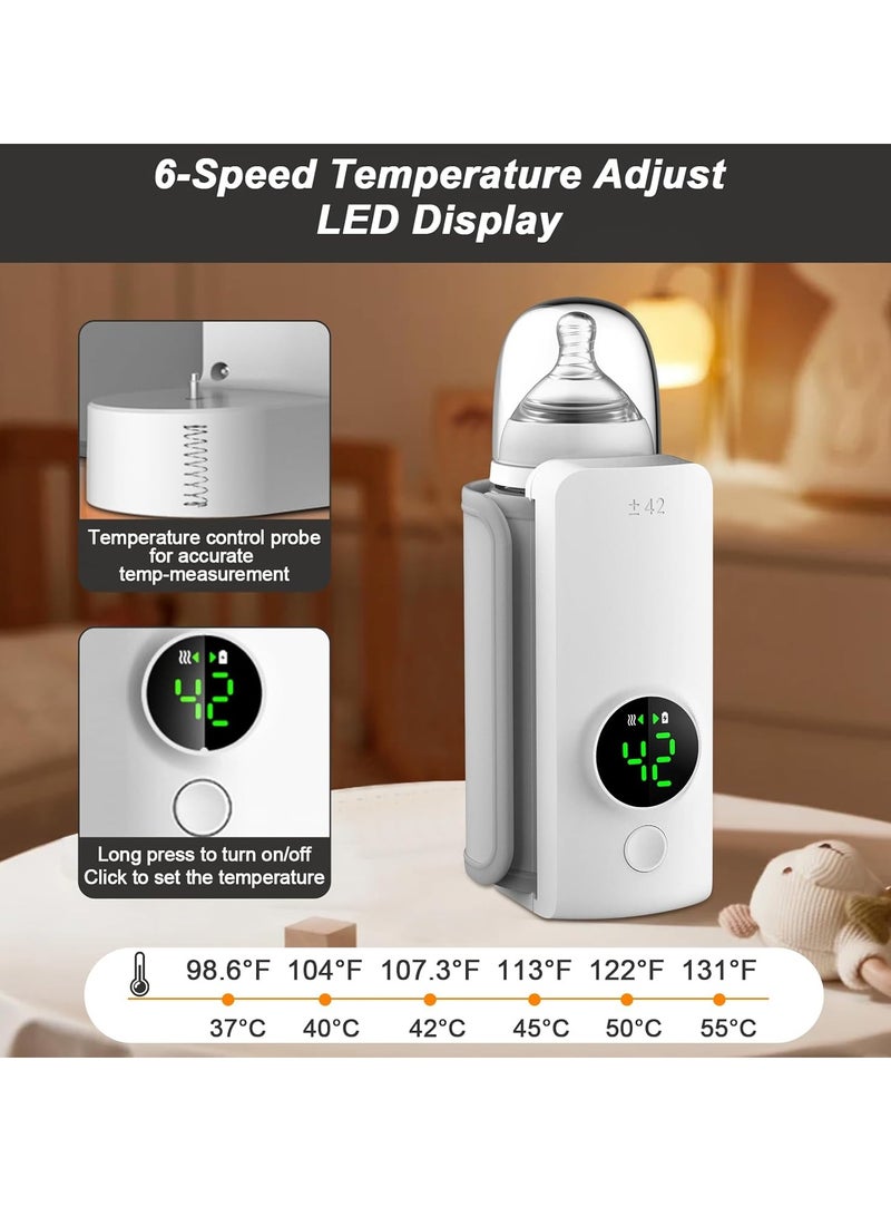 Portable Bottle Warmer for Travel, Rapid Warming with Battery-Powered Temperature Display, Waterless Milk Warming for Comfortable Baby Feeding On The Go  - Image 2