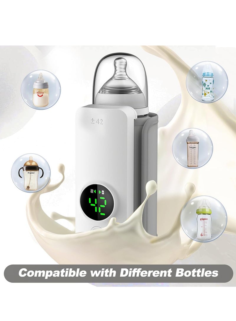 Portable Bottle Warmer for Travel, Rapid Warming with Battery-Powered Temperature Display, Waterless Milk Warming for Comfortable Baby Feeding On The Go  - Image 4