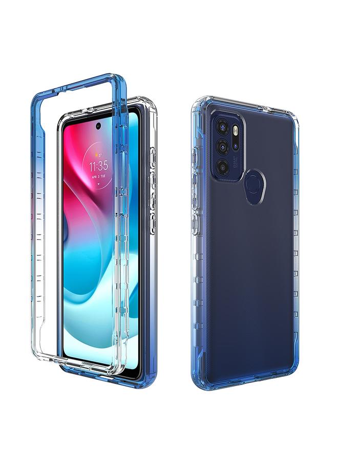 S-TOP Case For Motorola Moto G60S High Transparency Two-color Gradual Change Phone Case - Image 1