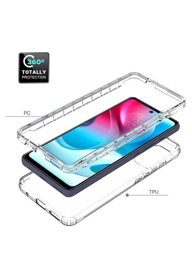 S-TOP Case For Motorola Moto G60S High Transparency Two-color Gradual Change Phone Case - Image 3