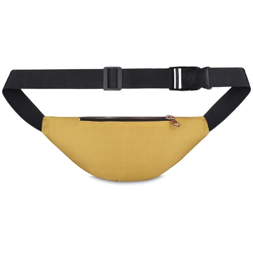 KUKLAR Waist Bag for Men and Women - Travel Fanny Pack, Mobile and Money Bag (Yellow) - Image 2