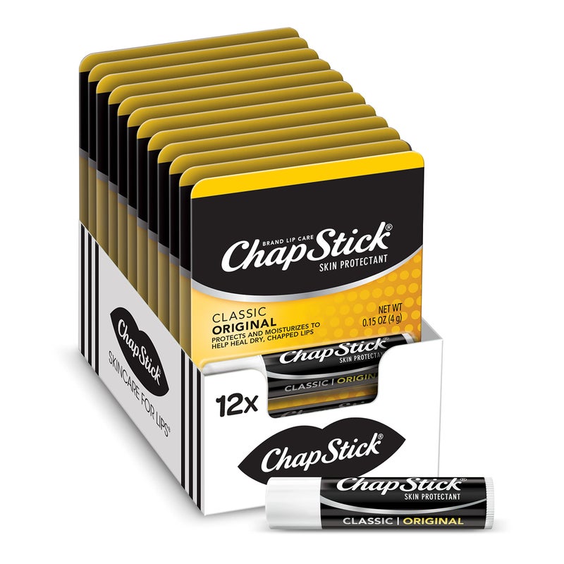 ChapStick Classic Original Lip Balm Tubes, Lip Care - 0.15 Oz (Pack of 12) - Image 1