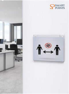 SMARTPOINTS Acrylic Wall Mount Sign Holder 8.5 x 11 Horizontal 12 Pack, Clear Paper Document Holder, Wall Mount Ad Frame with 3m Tape Adhesives & Screws for Office, Home, Store, Restaurant  - Image 3