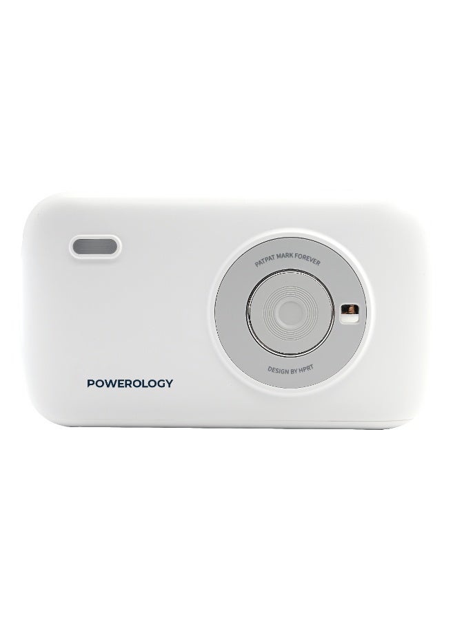 Powerology Vivant Mini Thermal Printer with 300 DPI Resolution/40 Seconds Fast Printing/ Rechargeable Compact & Portable Printer/Bluetooth/ Inkless Printing High Quality Photos - White - Image 4