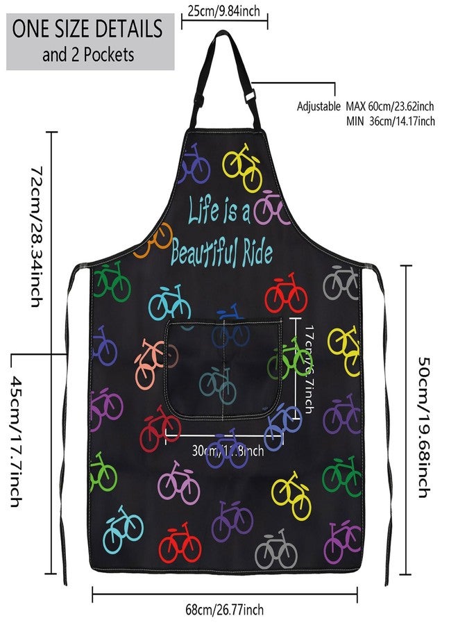 MBMSO Bicycle Apron Cycling Lover Gift Bike Mechanic Apron Life is a Beautiful Ride Gift Bicycle Repair Apron Bike Rider Gift (Bicycle Apron-b) - Image 2