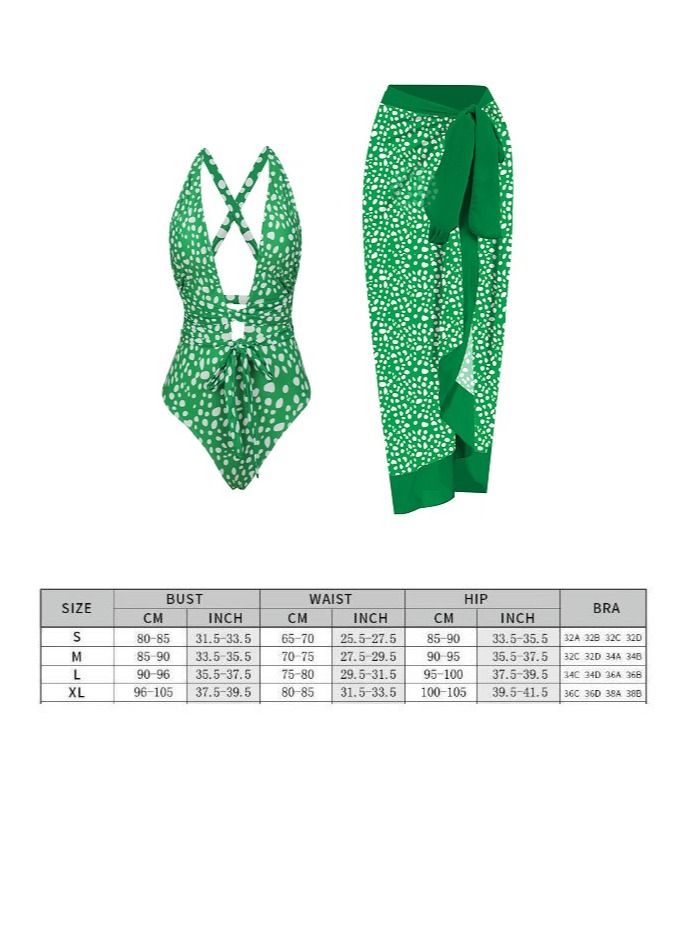 Y&D 2-Piece Women Swimsuit with Skirt Holiday Beach Dress Female Retro Swimwear Vintage Surf Wear Summer - Image 2