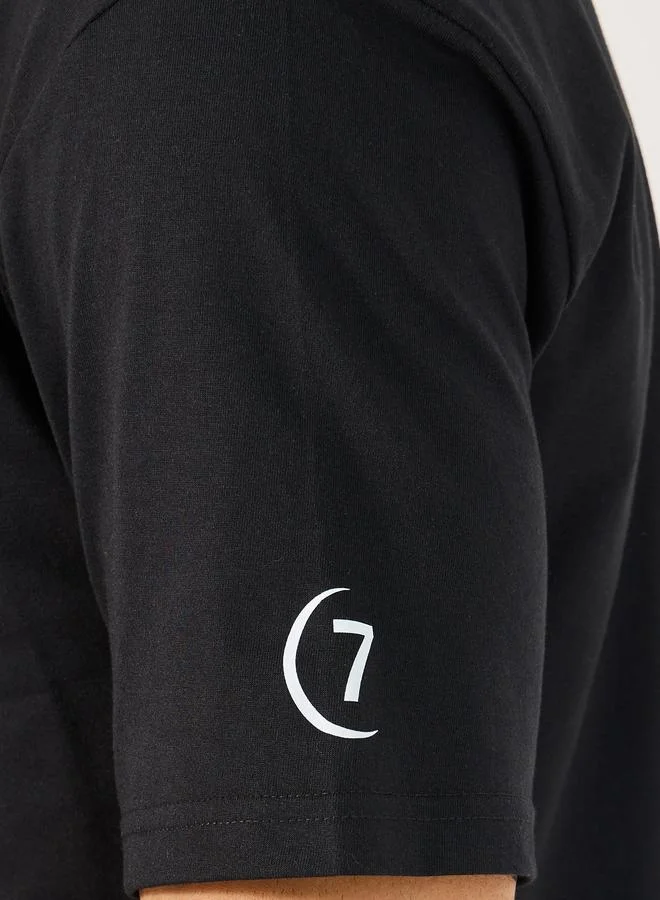 Styli Styli Slogan Print Crew Neck Oversized T-Shirt