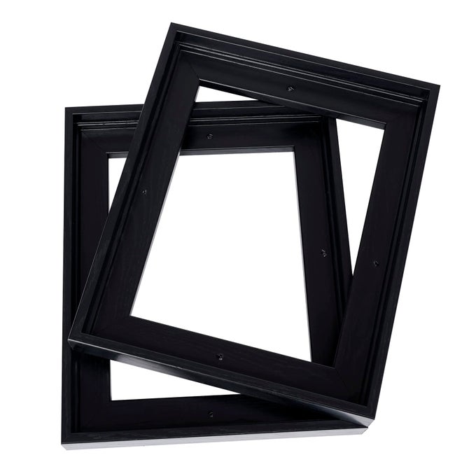2 PACK FLOATER FRAME FOR CANVAS PAINTING ASSEMBLED 78 DEEP FLOATER FRAME FLOATING FRAME FOR CANVAS CANVAS ART FRAME 12X12 BLACK