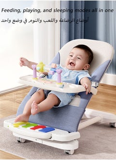 oldlaiben Baby Bouncer, Multi-Function Baby Balance Chair, Adjustable Metal Baby Balance Chair, Baby Swing Chair, with 3-Point Harness, Removable Dinner Plate, Toy Rack,  For 0-24 Months Toddler Infant  - Image 2
