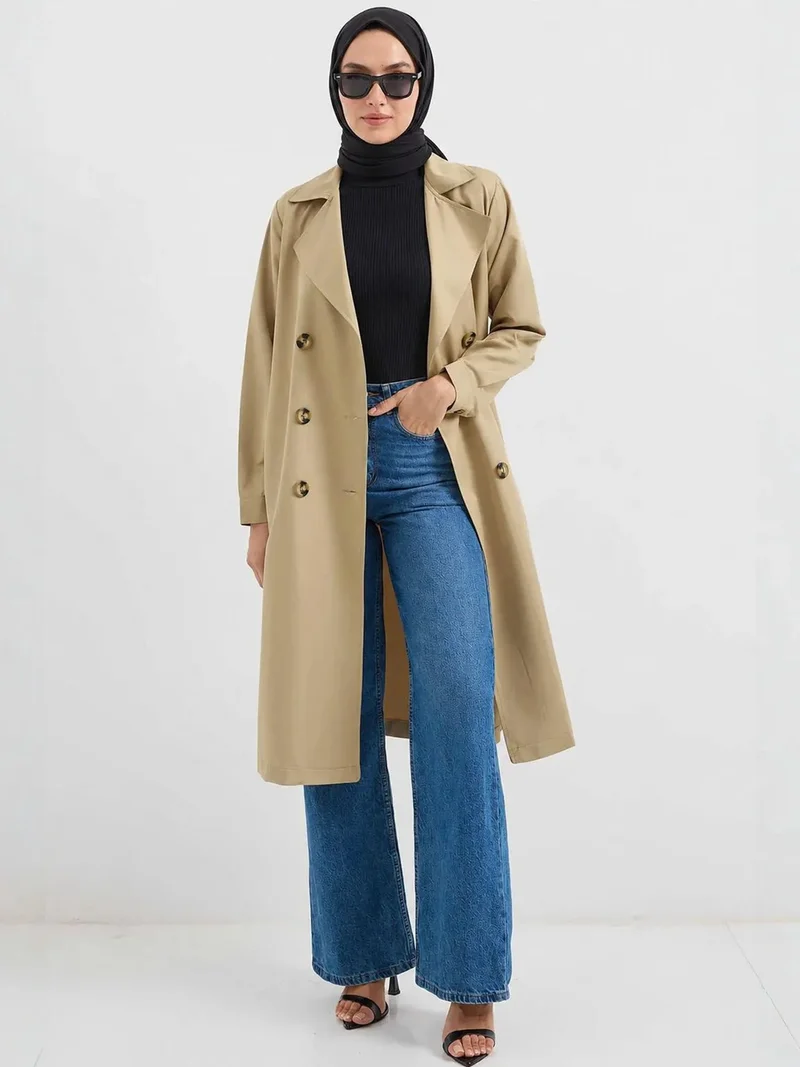 بيغ دارت BDART Double Breasted Long Trench Coat
